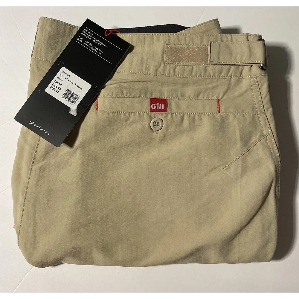 NWT Gill Marine Women's UV‎ Tech Trousers Khaki Size 18